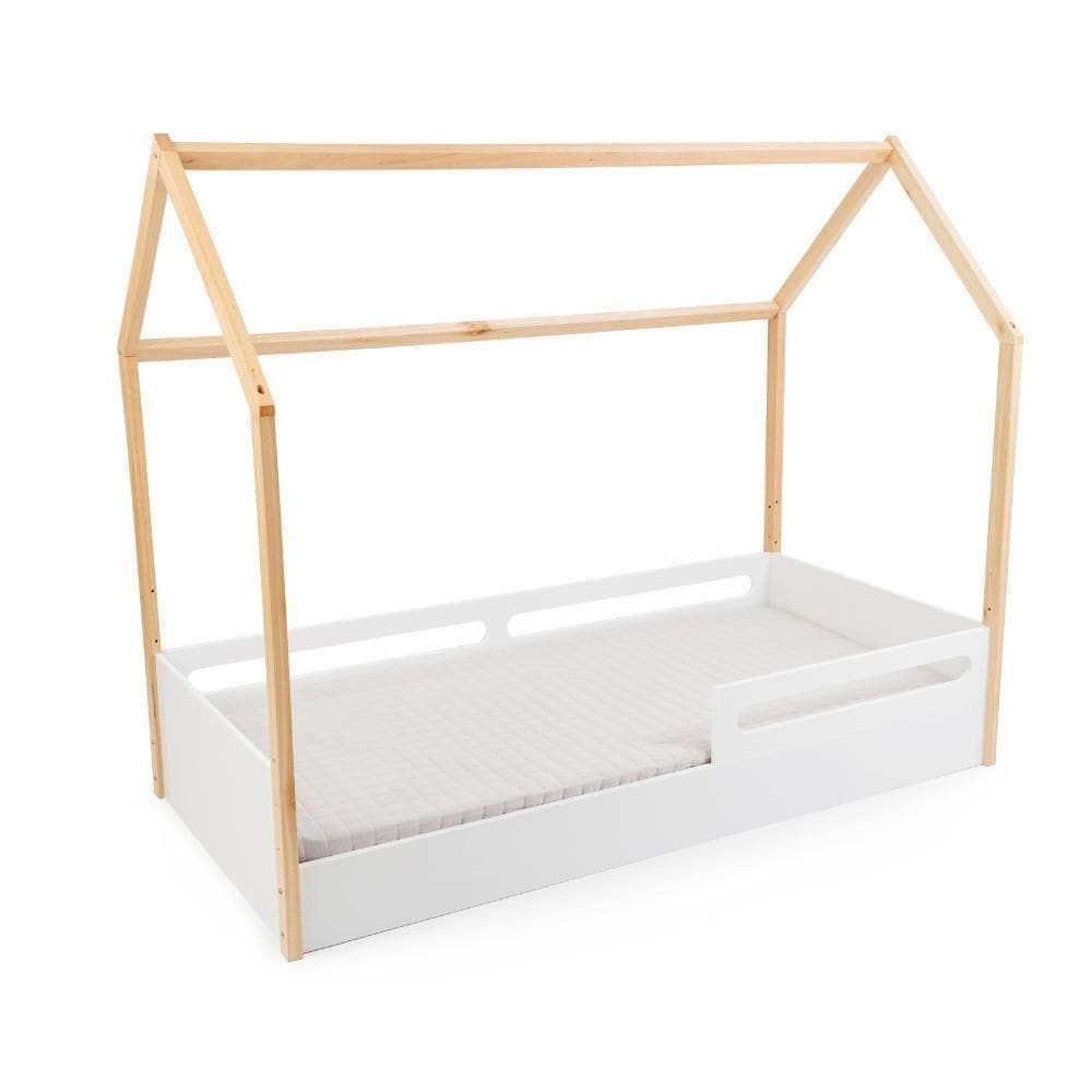 Cama Montessoriana Com Casinha Coleção Tivoli Divicar Mel Branco
