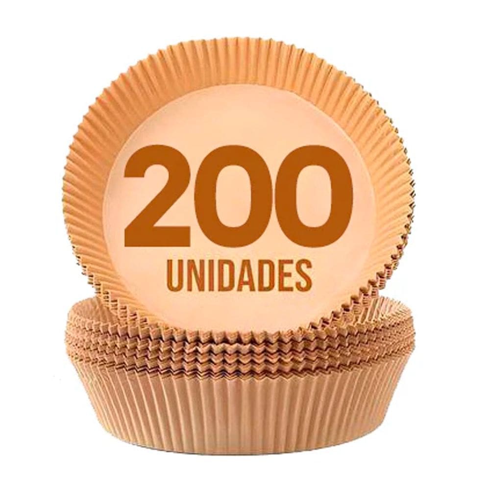 [200 Unidades] Formas Descartáveis para Assar Cozinhar Antiaderente para Airfryer