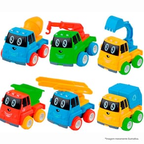 Mini Veículos de Construção Civil 1 pç Modelo diverso R2898 - BBR Toys