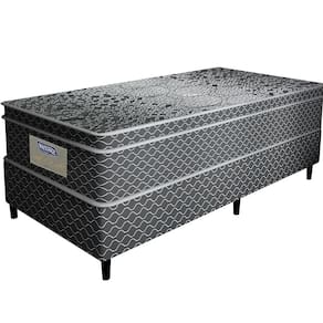 Cama Box de Solteiro Gazin Perola Negra altura de 71 cm largura de 88 cm Preto