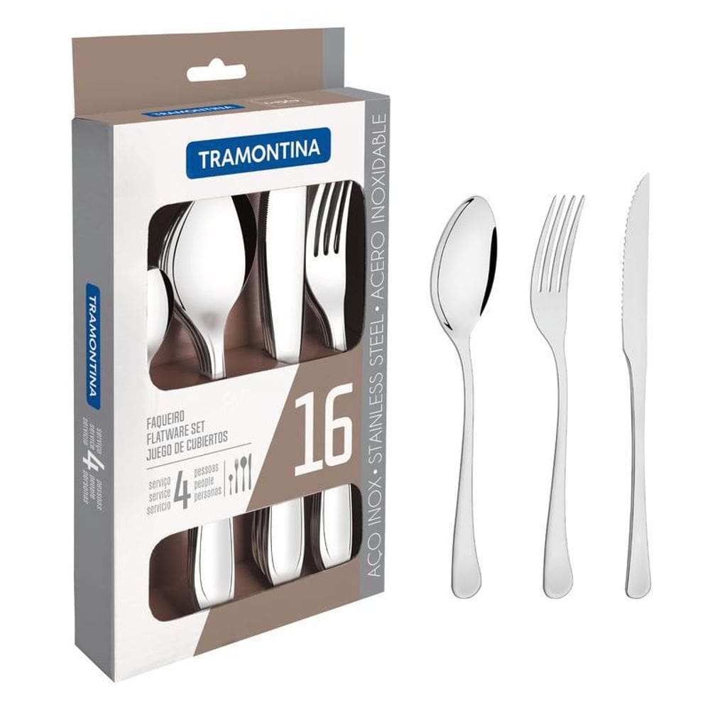 Faqueiro Para Churrasco 16 Peças Havana Tramontina Inox