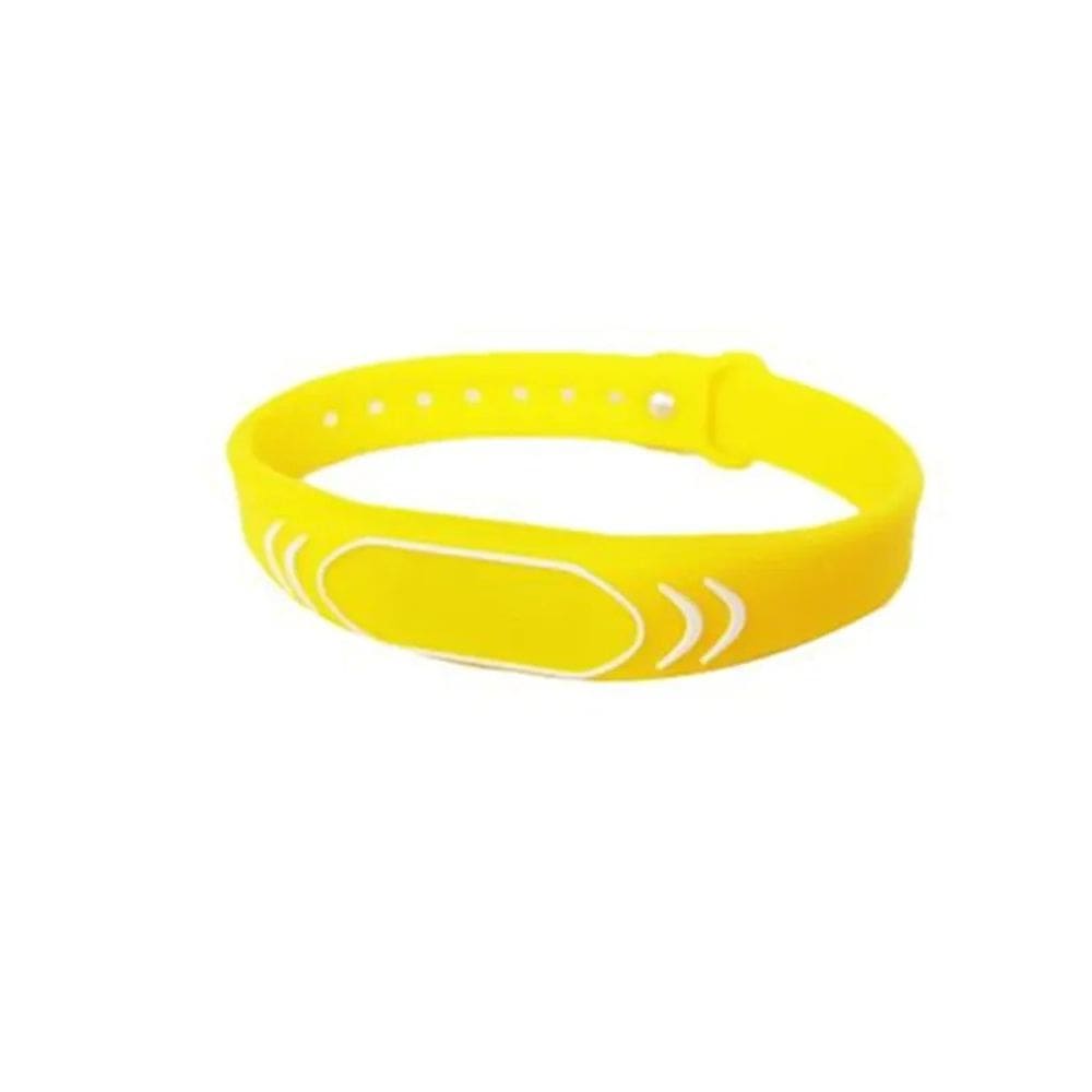 Pulseira Rfid De 13.56Mhz Silicone Ajustavel - Cor Amarelo