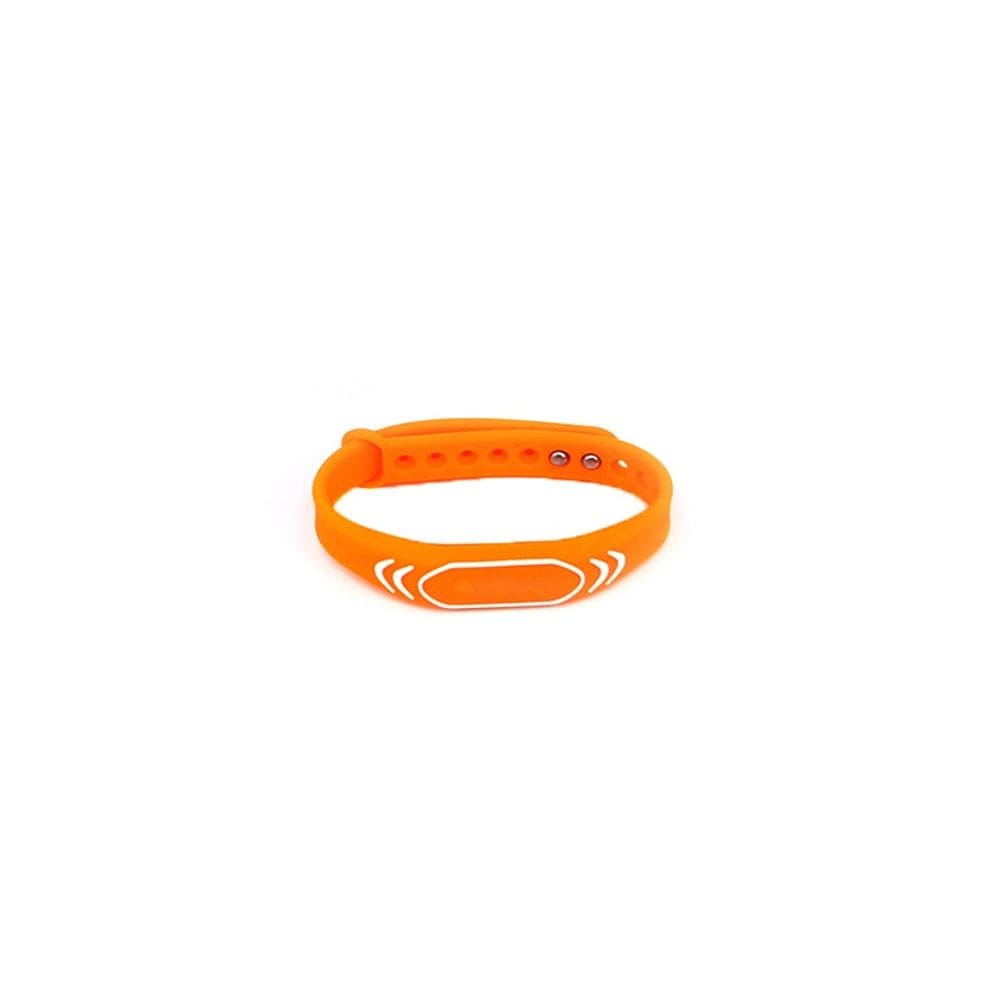 Pulseira Rfid De 13.56Mhz Silicone Ajustavel - Cor Laranja