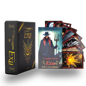 Kit Tarô do Exu 36 Cartas – Box 77 Mensagens de Exu