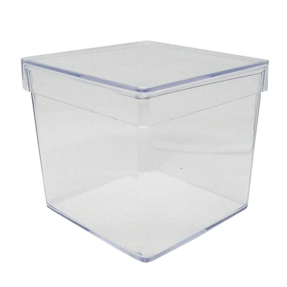 Caixa Acrílica Transparente 5cm X 5cm - 10 Unidades