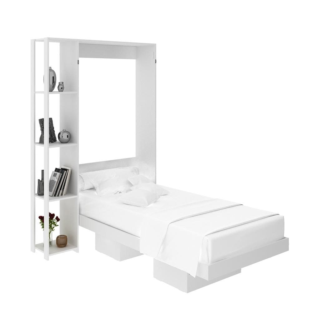 Cama Articulada de Solteiro com 4 Prateleiras e 2 Nichos CM8013 Branco - Tecno