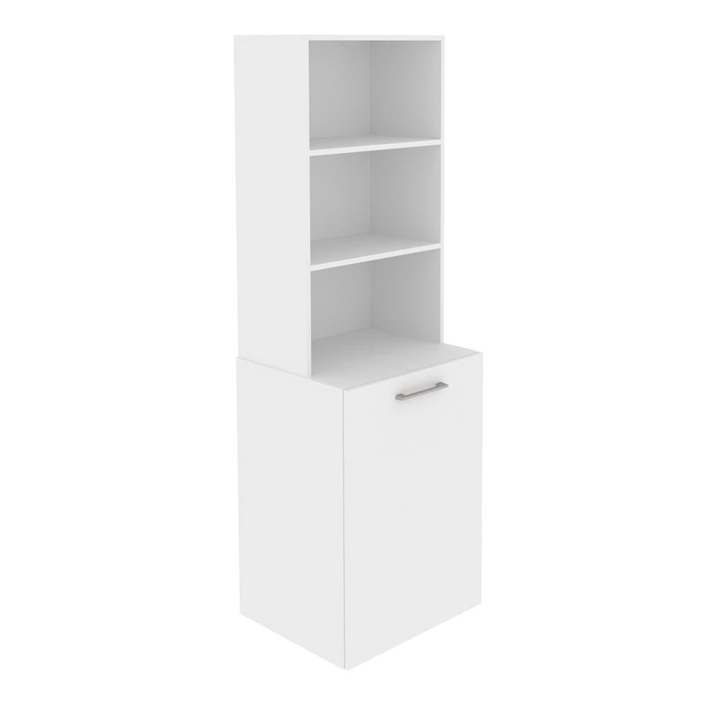 Armário Alto com Mesa Articulável com Prateleiras ME4171 Branco - Tecno