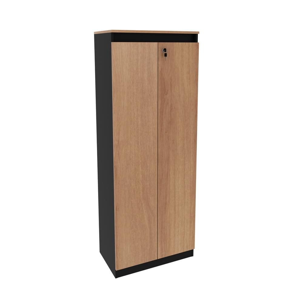 Armário Alto com 2 Portas para Escritório ME4151 Amêndoa/Preto - Tecno