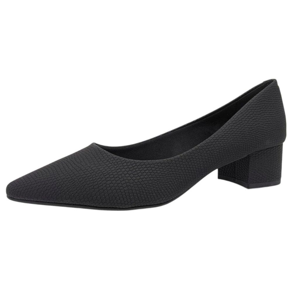 Sapato Feminino Escamado Salto Bloco Baixo Social Beira Rio