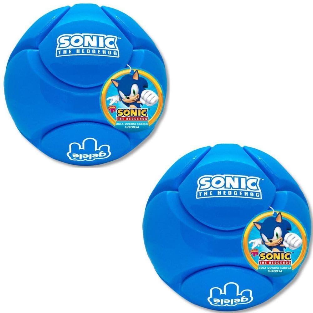 2 Bola Quebra Cabeca Sonic Surpresa Slime Esmeralda Do Caos