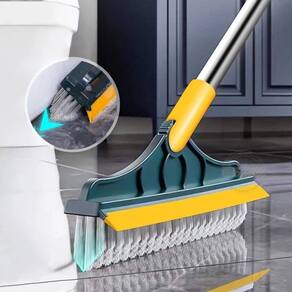 Escova de Limpeza Esfregão 2 em 1 Vassoura Rodo Gap Esfregão 180º Limpeza Cozinha Banheiro Mop Limpador Multiuso