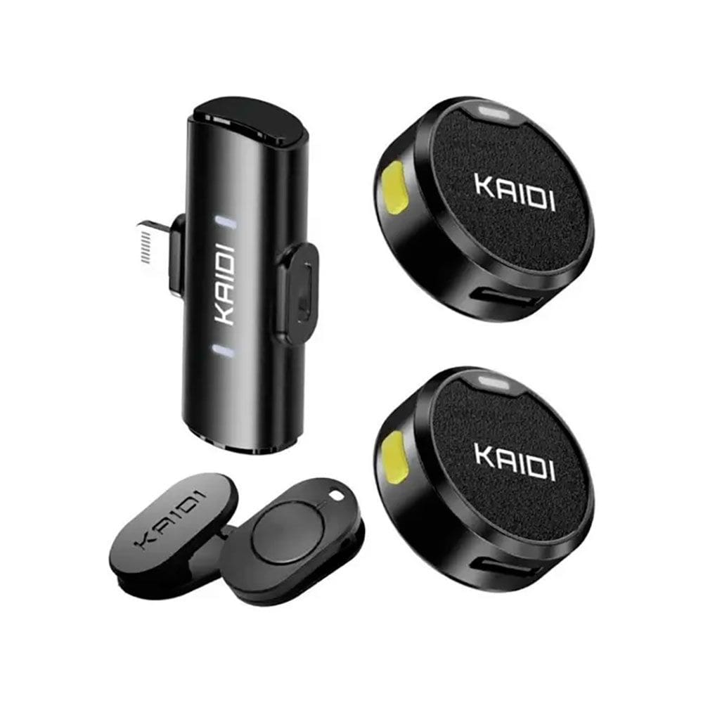 Microfone Sem Fio Duplo de Lapela Kaidi KMF4-A Lightning - AC3122