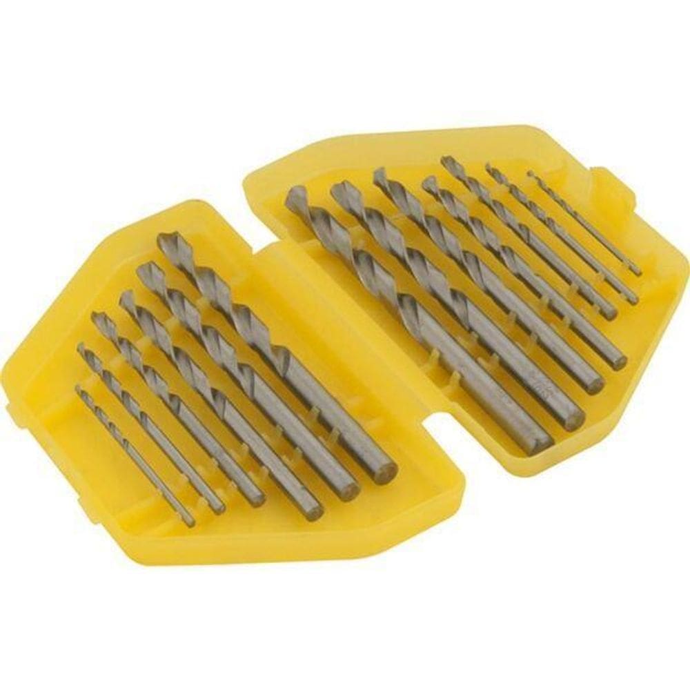 Jogo De Brocas Aço Rápido 1/16 A 1/4 Din338 Com 13 Peças -