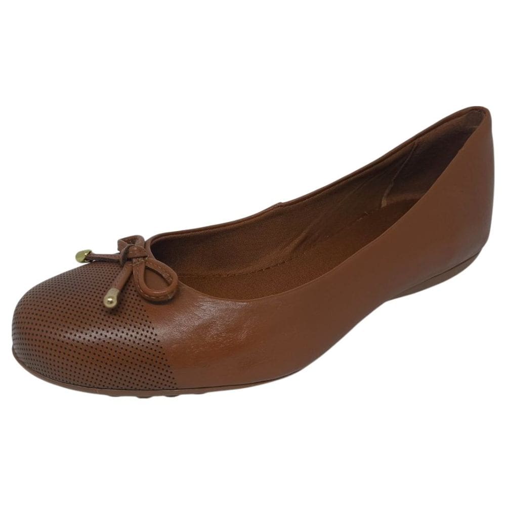 Sapatilha Feminina Couro Laço Elegante Conforto Bottero