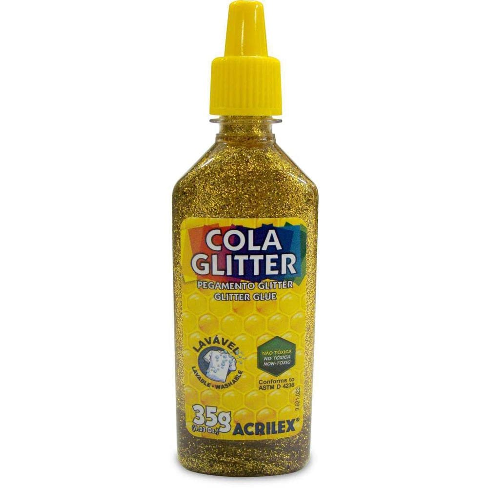 Cola Com Glitter Tubo 35G Ouro