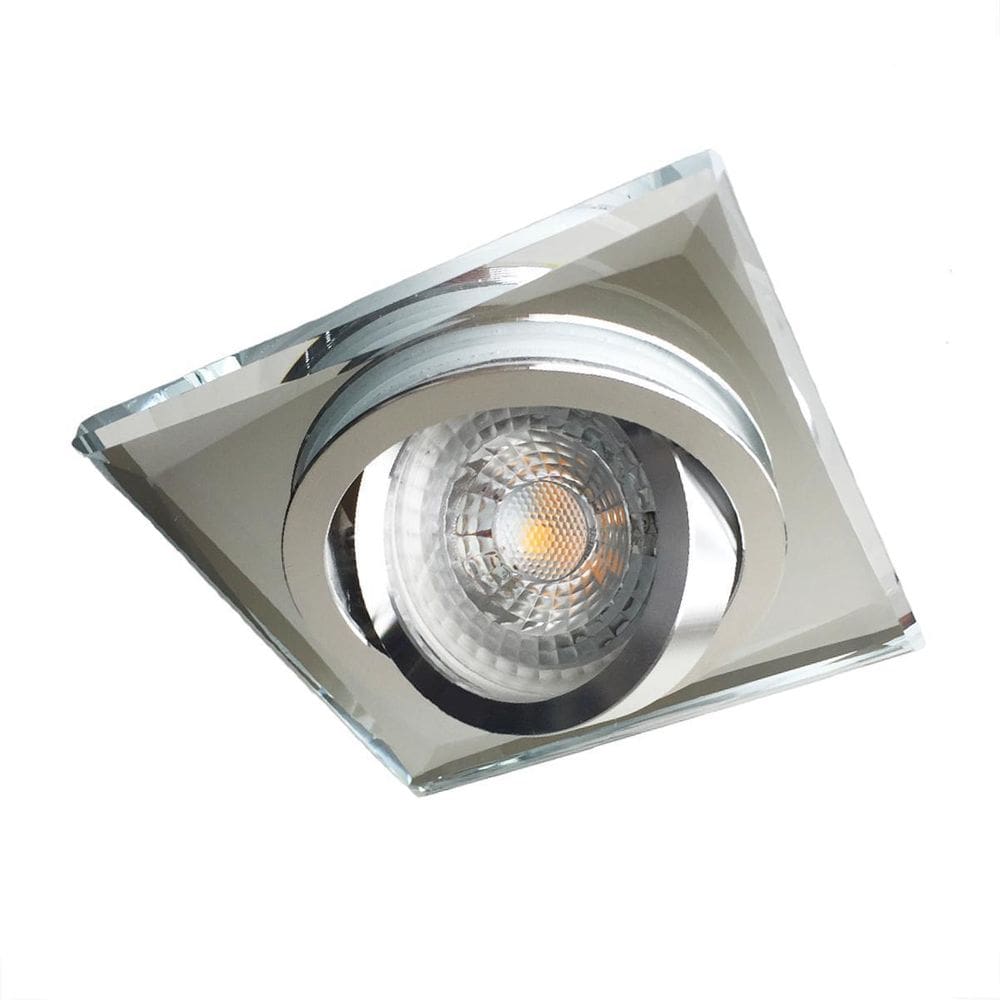 Spot Cristal Direcionavel Quadrado Embutir Espelhado Bet09