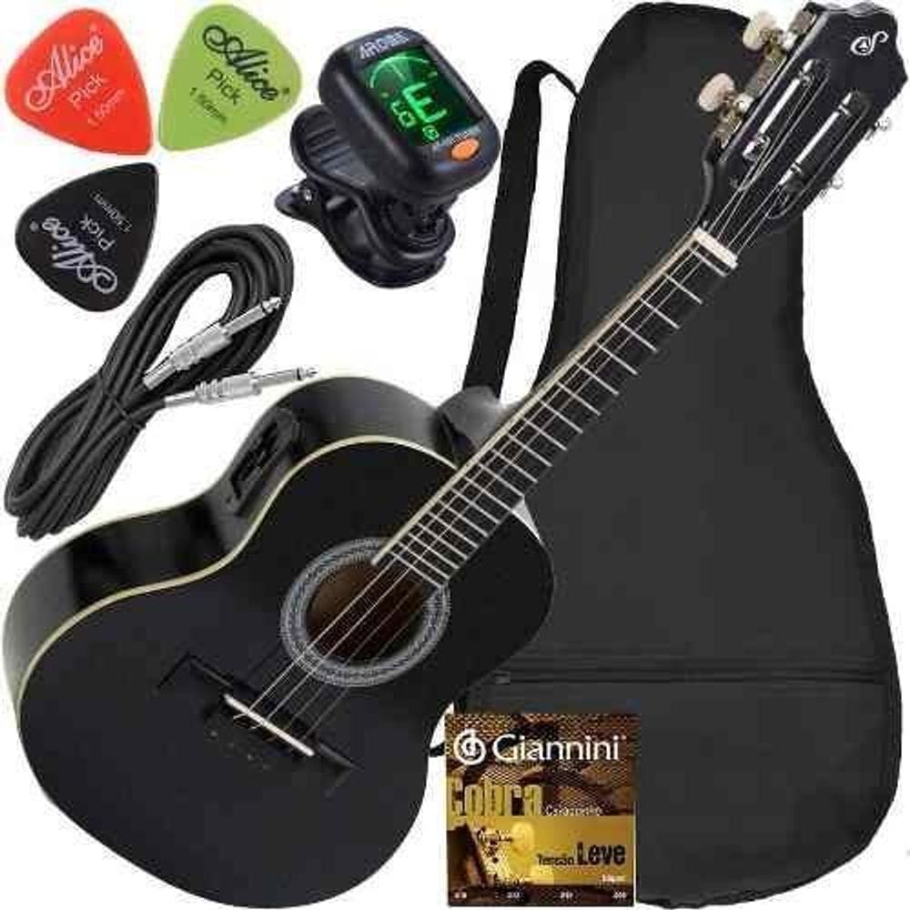 Kit Cavaco Elétrico Cabo Capa Palheta Giannini Cs14 Ep Bk