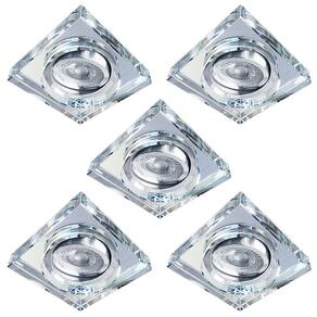 Spot Cristal Transparente 05 Unidades - Lâmpada Led Dicróica