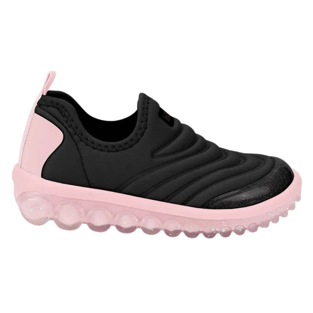 Tênis Bibi Roller 2.0 Infantil Preto/Rosa calce fácil