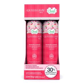 Kit Desodorante Giovanna Baby Cherry Aerosol 30% de Desconto na Segunda Unidade 150ml cada