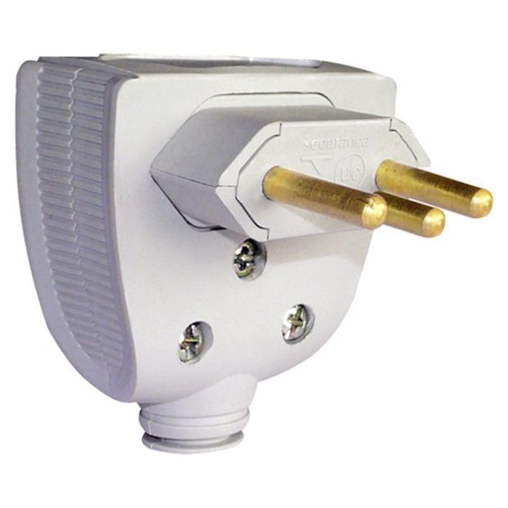 Plugue Macho Legrand Pial - 2P+T - 20A Saida Lateral Branco