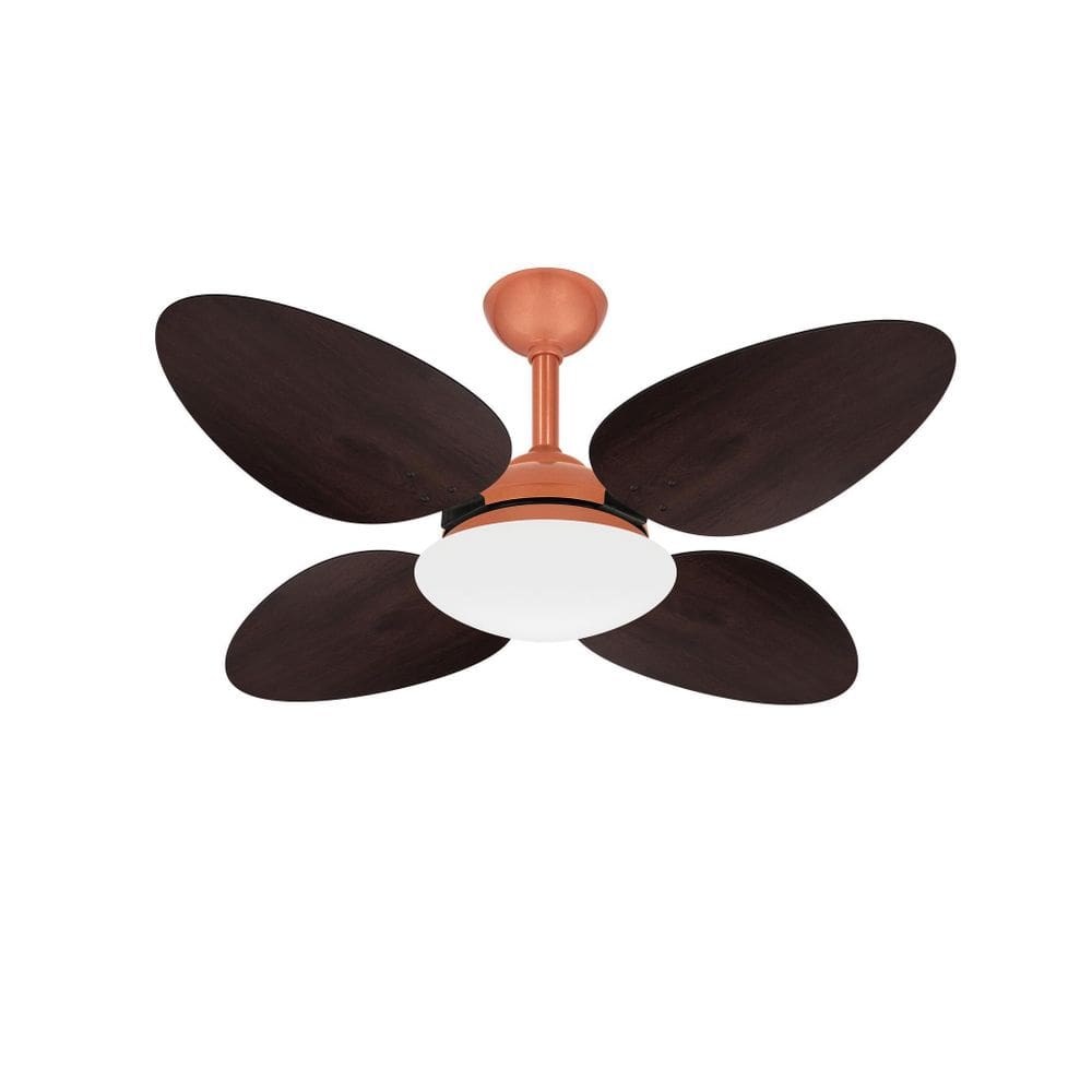 Ventilador Teto Cobre 4 Pás Madeira Trevo Ventax 110V