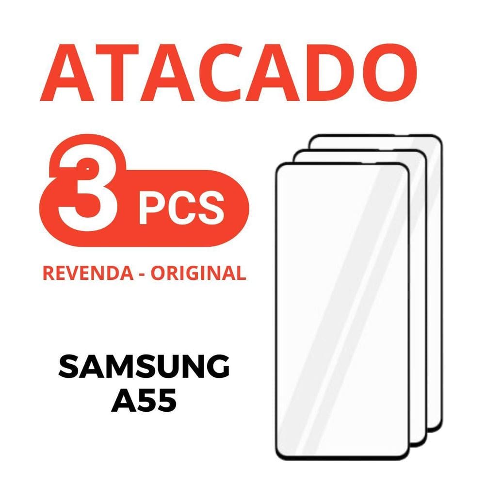 Kit 3 Película De Vidro Temperado 3D Samsung A55 +
