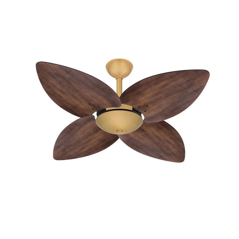Ventilador Teto Dourado Winds Potente Sala 4 Pás Ventax 220V