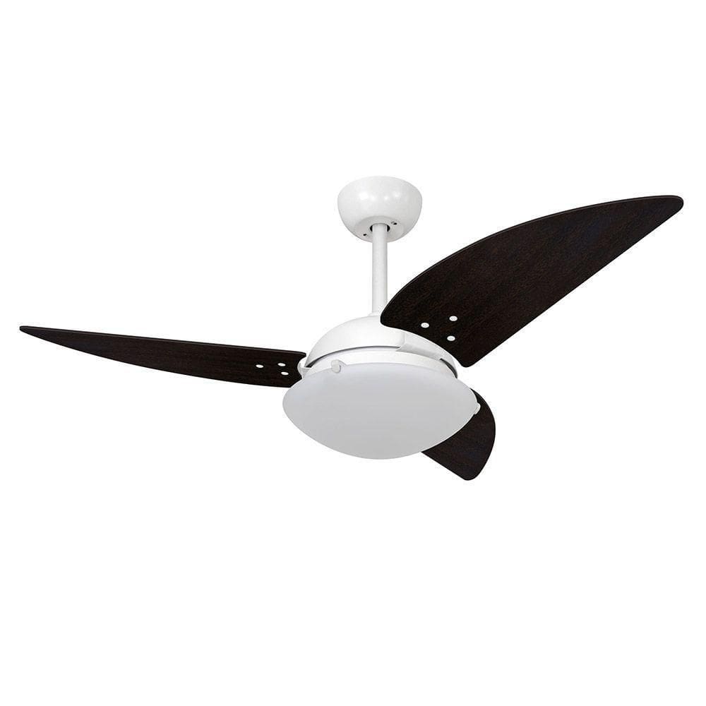 Ventilador De Teto Volare Branco Vd300 3 Pás Tabaco 220V