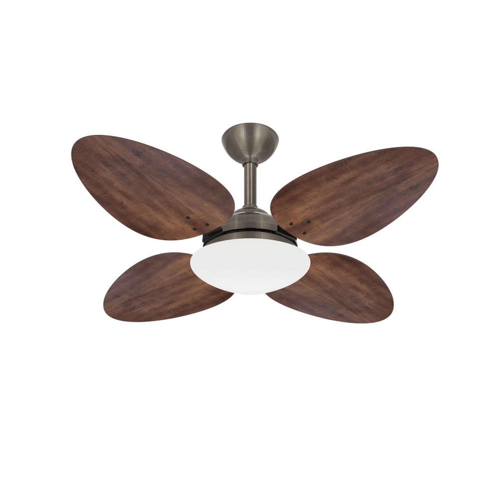 Ventilador Teto Sala 4 Pás Madeira Potente Trevo Ventax 220V