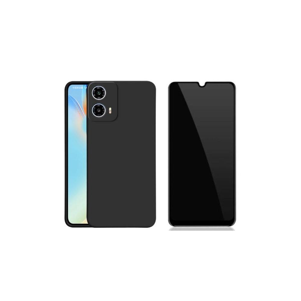 Capa Aveludada + Película Hidrogel Privacidade Para Moto G34