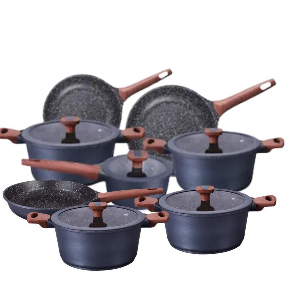 Conjunto De Panelas Fogão Indução 8Pçs Antiaderente Ceramico