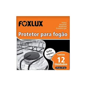 Folha Aluminio Protetor Fogao 27X27 12Pc Foxlux