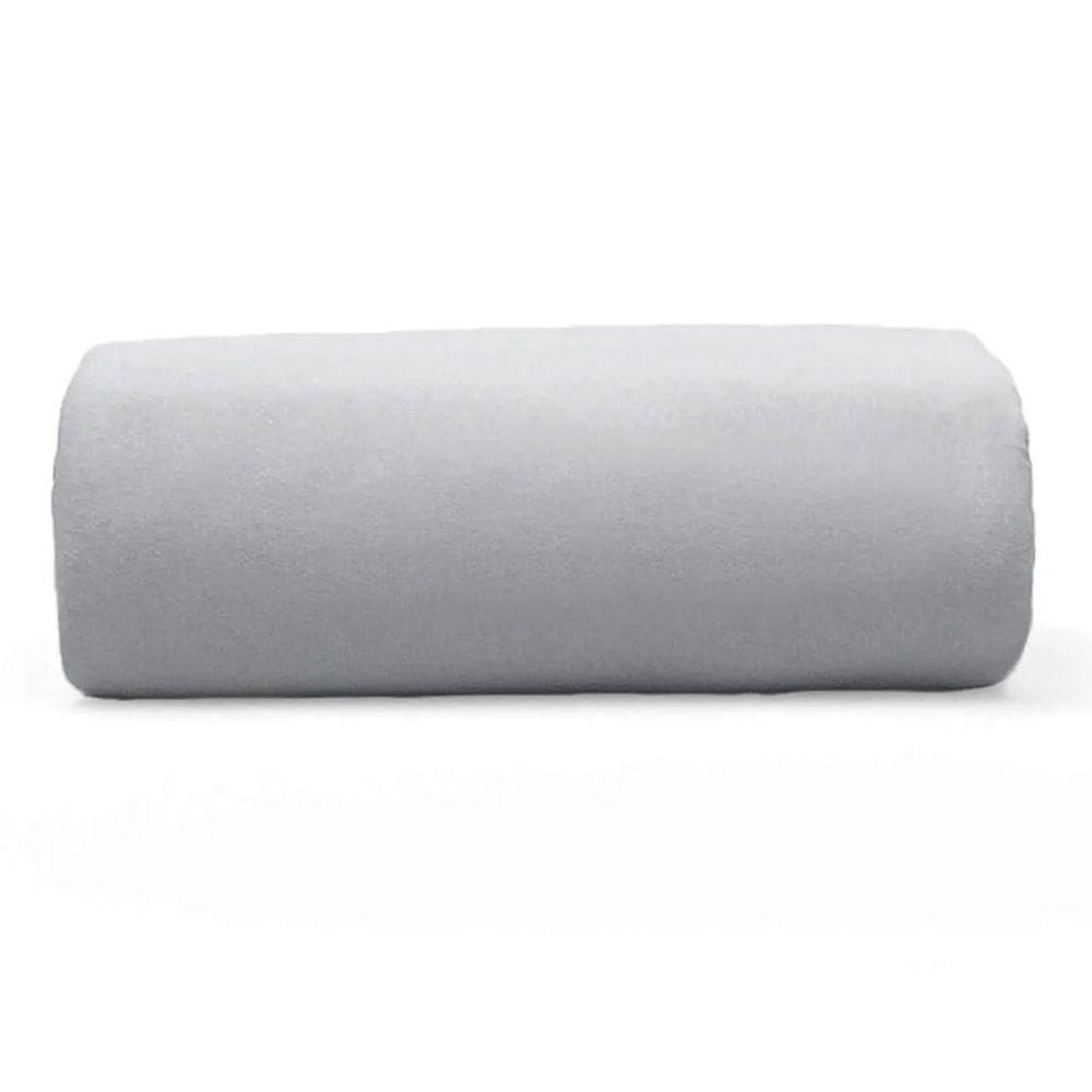 Lençol Buettner Casal Malha 100% Algodão Basic Liso Com Elástico Prata