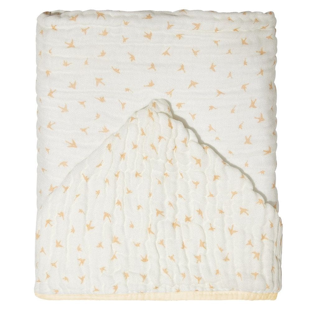 Toalha De Banho Soft Bamboo Com Capuz Estampada 115x85cm Silhueta Passaros - Mami