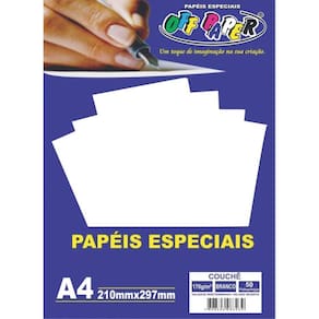 Papel A4 Couchê Branco 170g 50fls - Off Paper