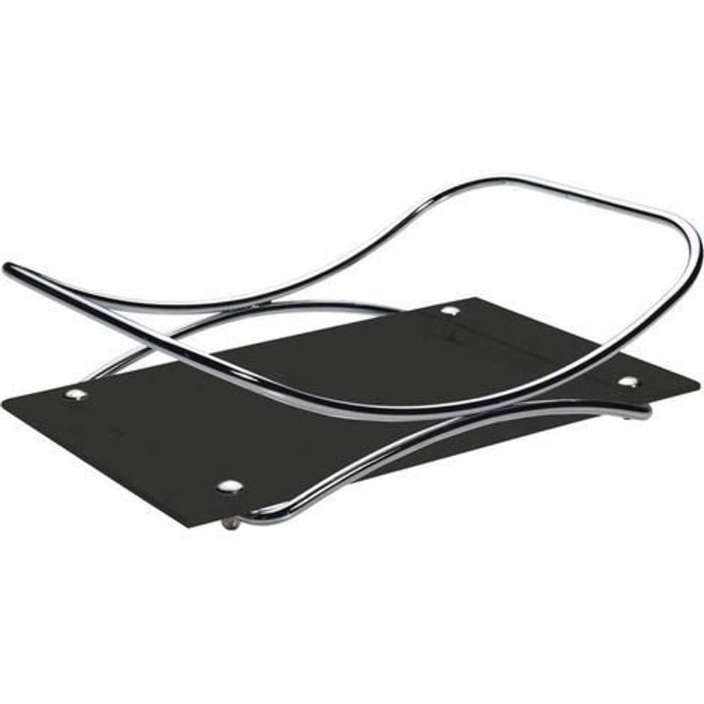 Bandeja Decorativa Preta Wings Em Vidro e Metal 15x4x25cm