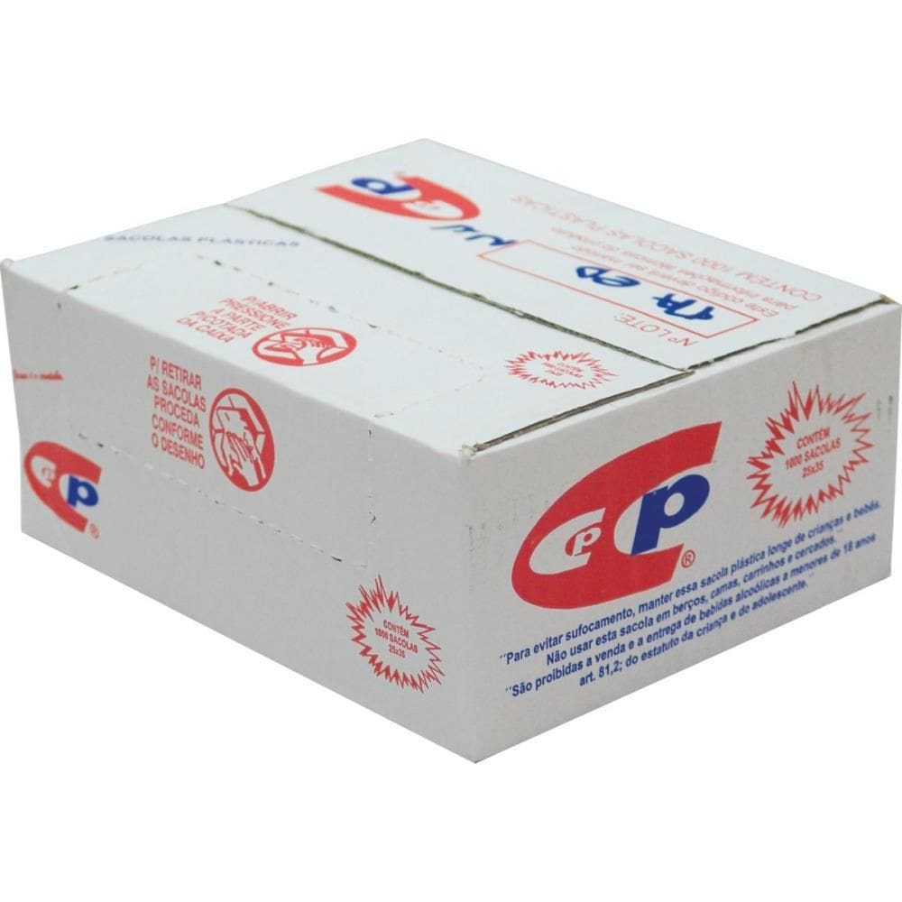 Sacola Plastica 25X35 Com 1000 Unidades