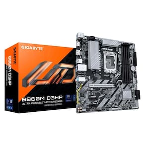 Placa Mãe Gigabyte B860M D3HP (LGA 1851 - DDR5 9066 O.C) - Intel B860M - USB 3.2 - M.2 - Micro-ATX