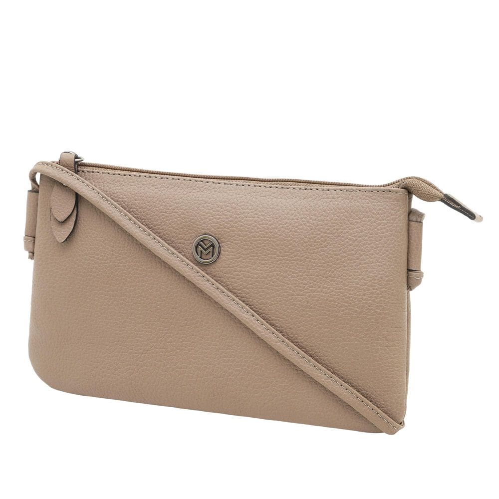 Bolsa Feminina Transversal De Couro Mariart Onix