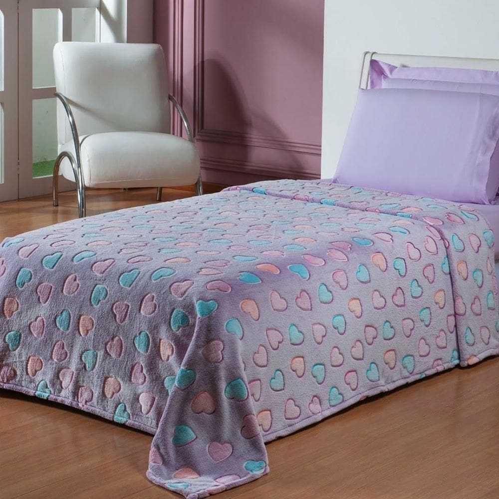 Manta Cobertor Solteiro Infantil Brilha No Escuro Macia