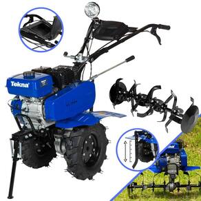 Motocultivador Microtrator Completo Tekna TK90R À Gasolina 4T 212cc 7HP de Potência Profissional Com 24 Lâminas Cultivadoras Para Descompactação