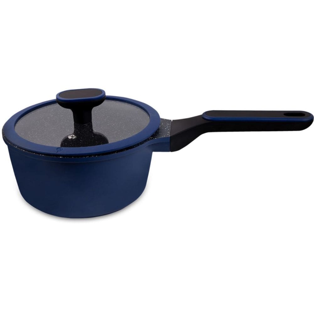 Panela Marine Hercules Redonda Antiaderente Ceramica Indução Azul 16x8cm 1,5L