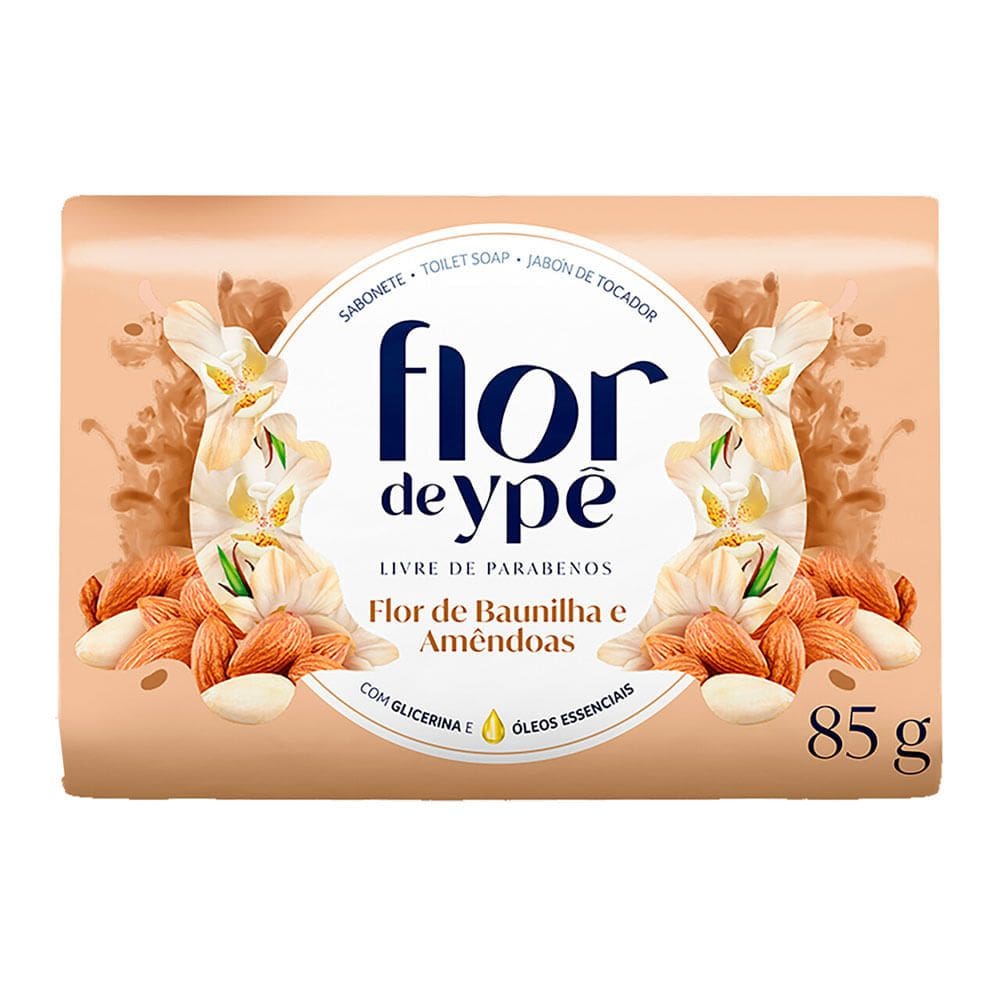 Sabonete em Barra Ypê Flor de Baunilha e Amêndoas 85g