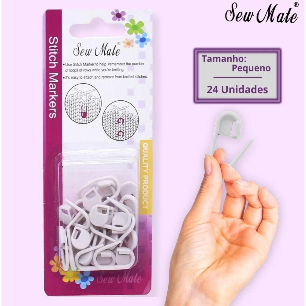 Marcadores De Pontos Cadeado Tricô Sew Mate Pequeno C/24