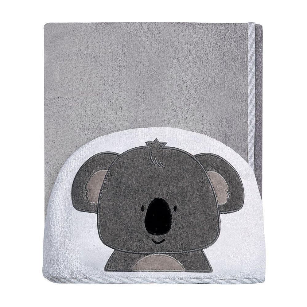 Toalha De Banho Felpuda Forrada Com Capuz Bordada 90x70Cm Coala Bob - Papi