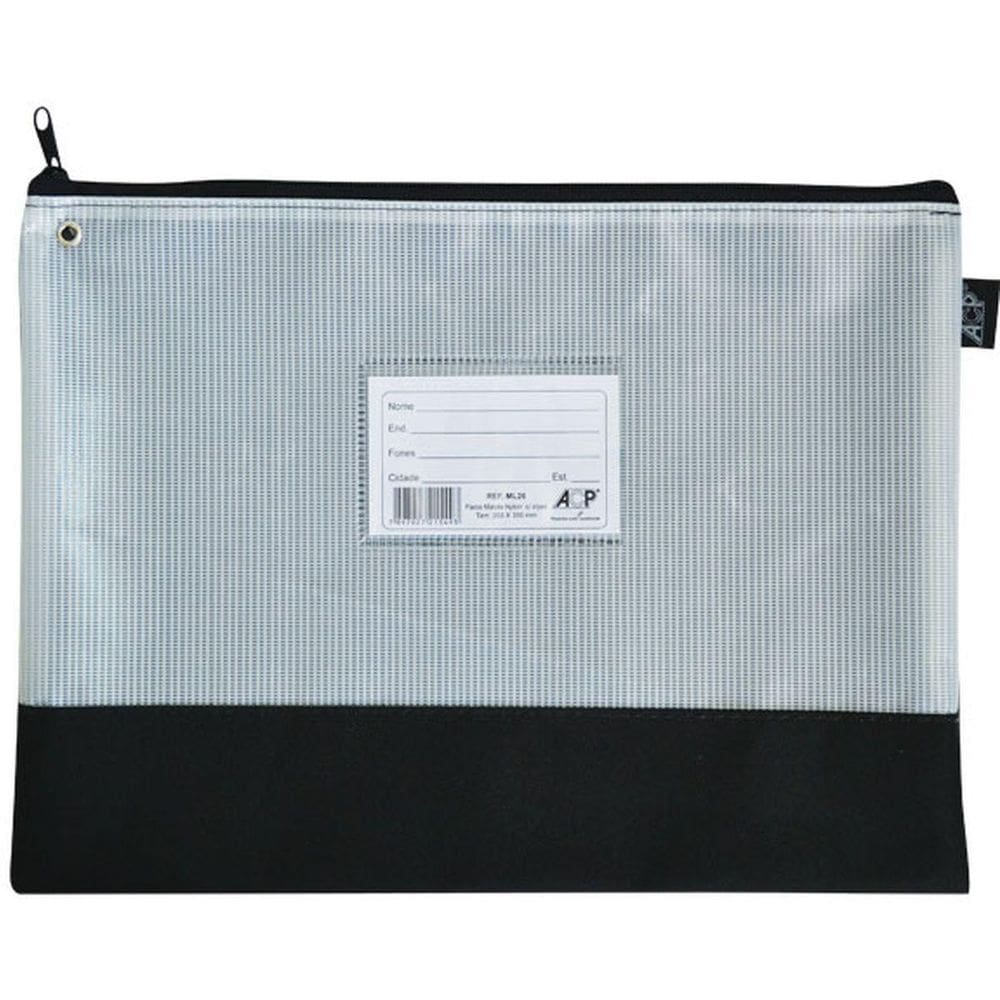 Pasta Malote Nylon C/Ziper 25X34,5Cm Pt 5 Unidades
