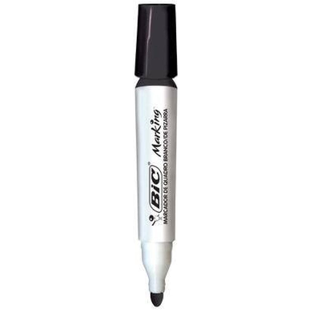 Marcador de Quadro Branco Recarregavel Preto com 2