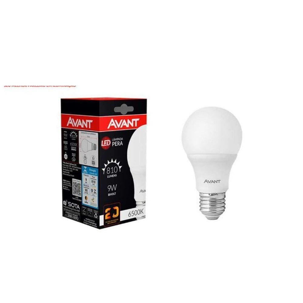 Lâmpada Led Pera 6500K Incolor 9W Bivolt Avant 276091379