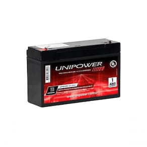 Bateria Unipower Up6120 6v 12ah Skd F187 Nao Automotiva